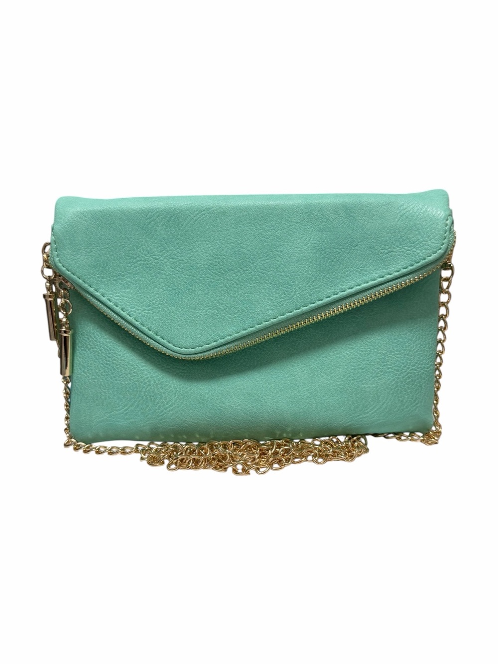 Pebbled Mint Faux Leather Handbag